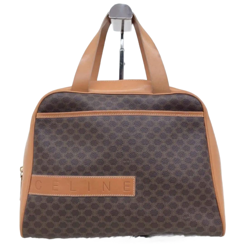 CELINE sac boston motif Macadam & logo cuir
