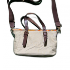 Paul Smith Sac en toile beige est doté de lanières en cuir marron