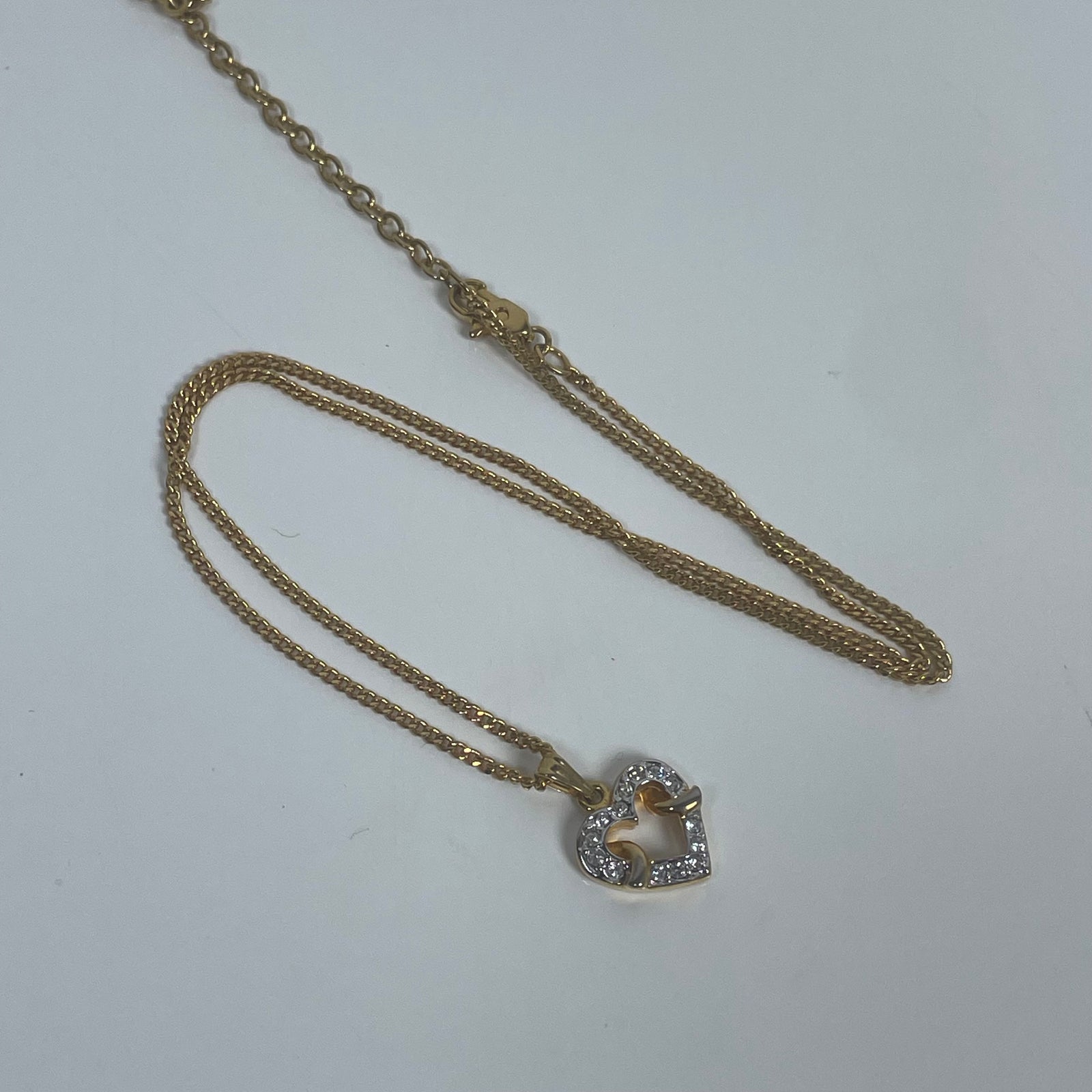 Courreges Ketting hart strass lang