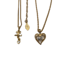 Lotx2 Collier Courreges (logo ac et perle) et Nina Ricci (coeur et logo nr argent)