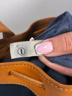 Courreges navy leather bag