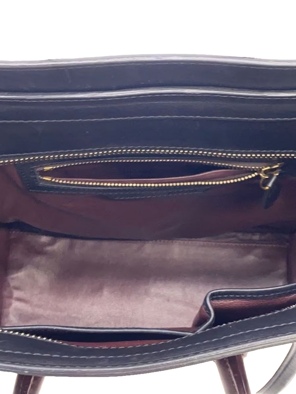CÉLINE Sac Luggage micro tricolore marron / beige / noir