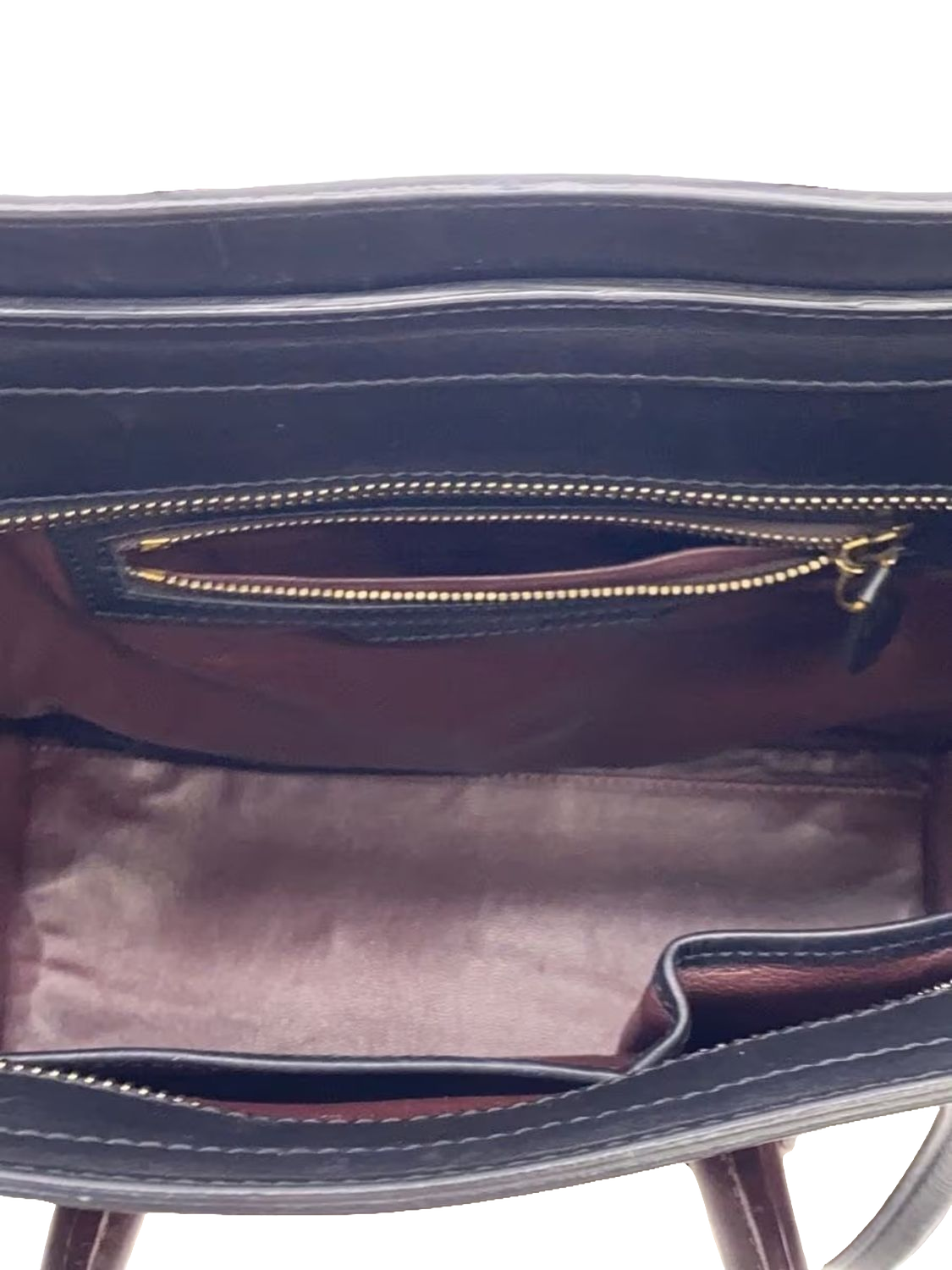 CÉLINE Sac Luggage micro tricolore marron / beige / noir