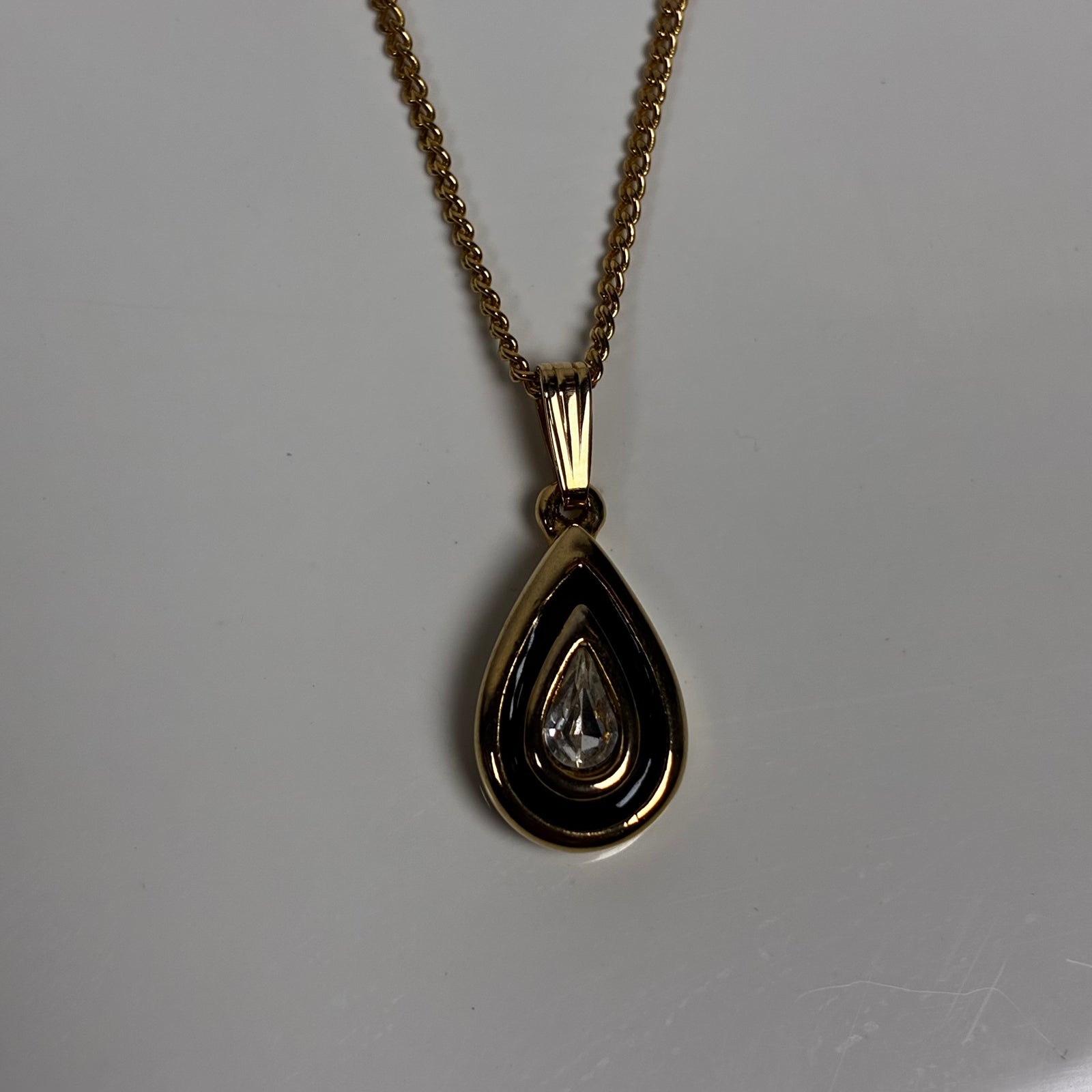 Courrèges Paris drop pendant necklace