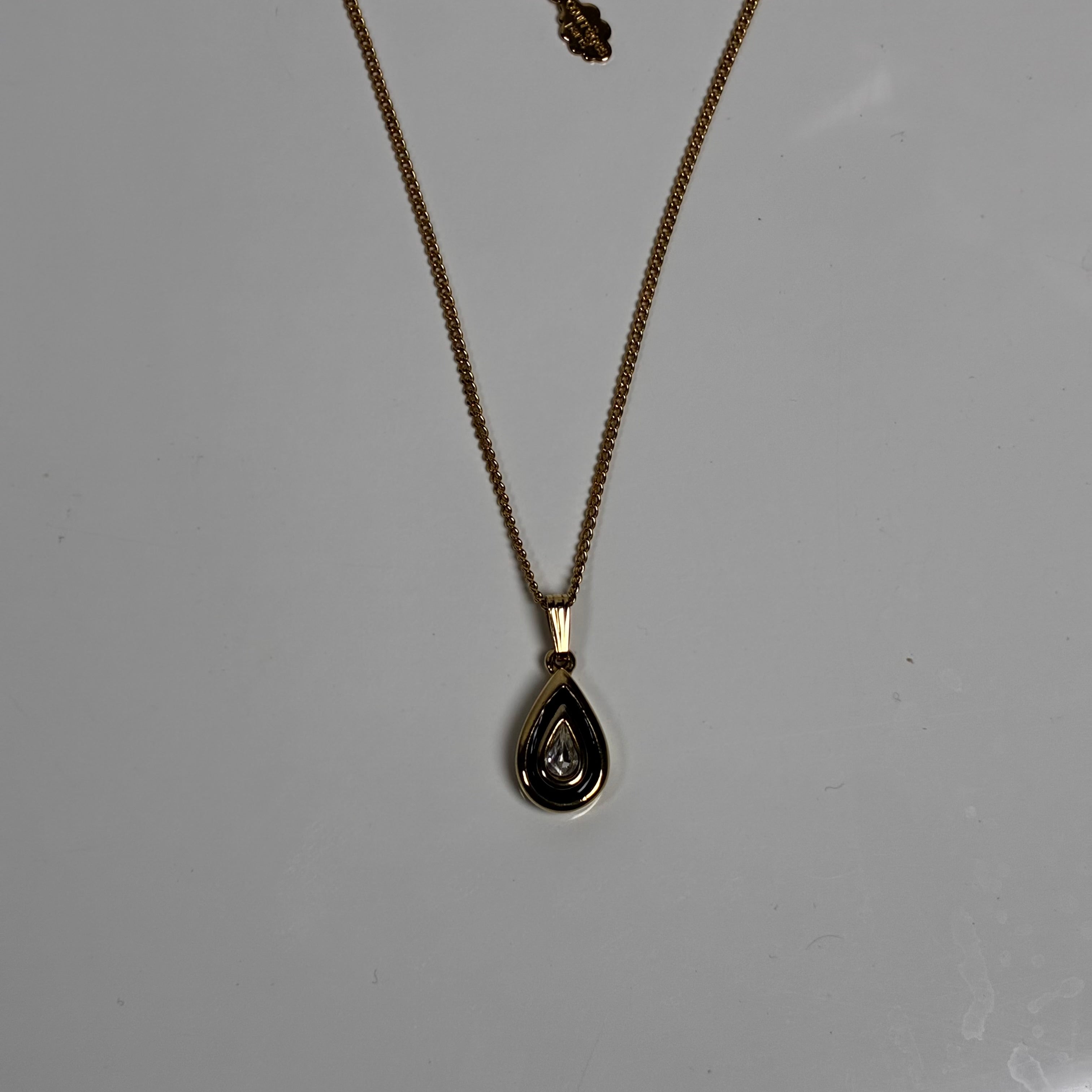 Courrèges Paris drop pendant necklace