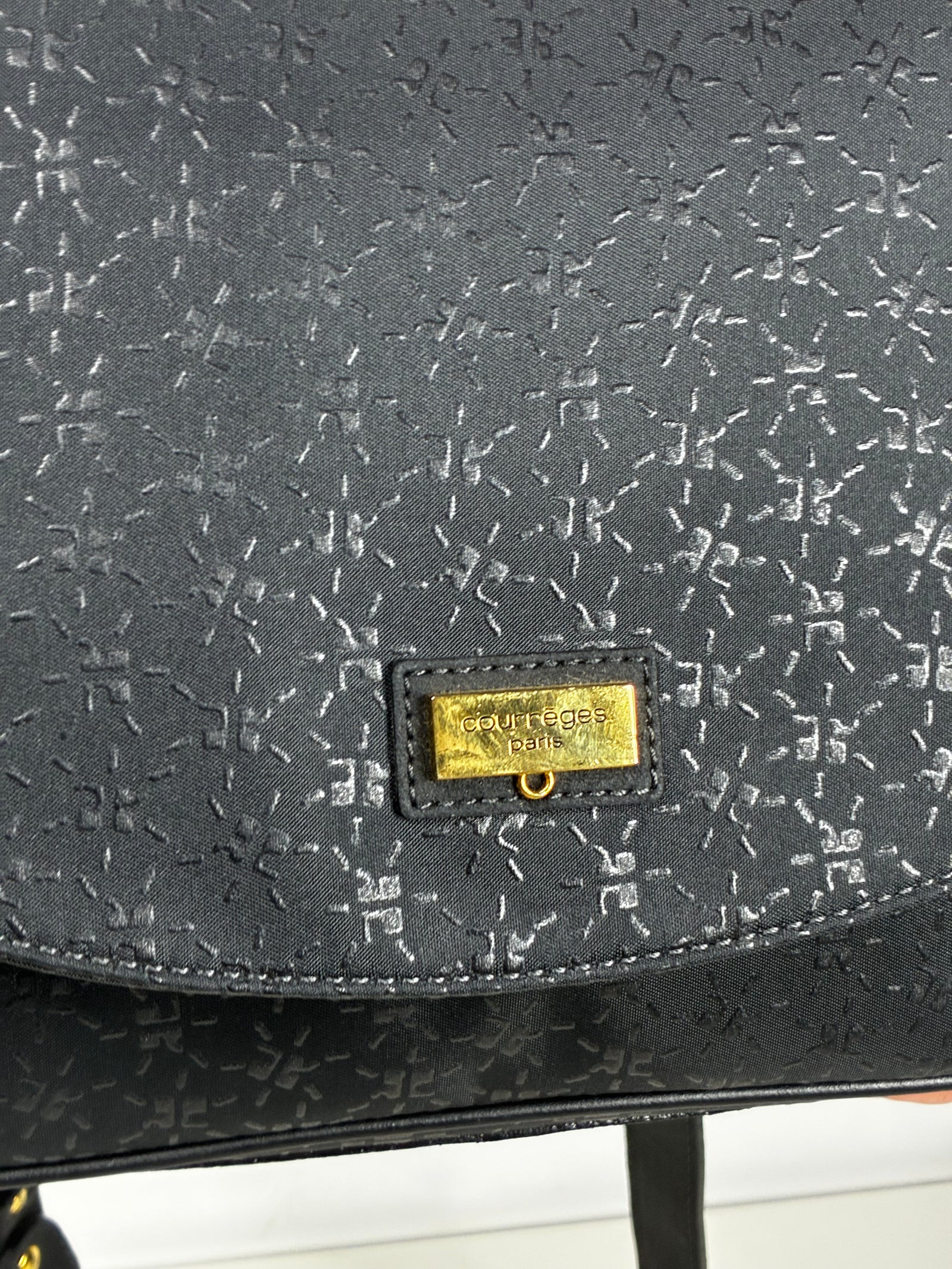 Courreges unisex satchel black/grey