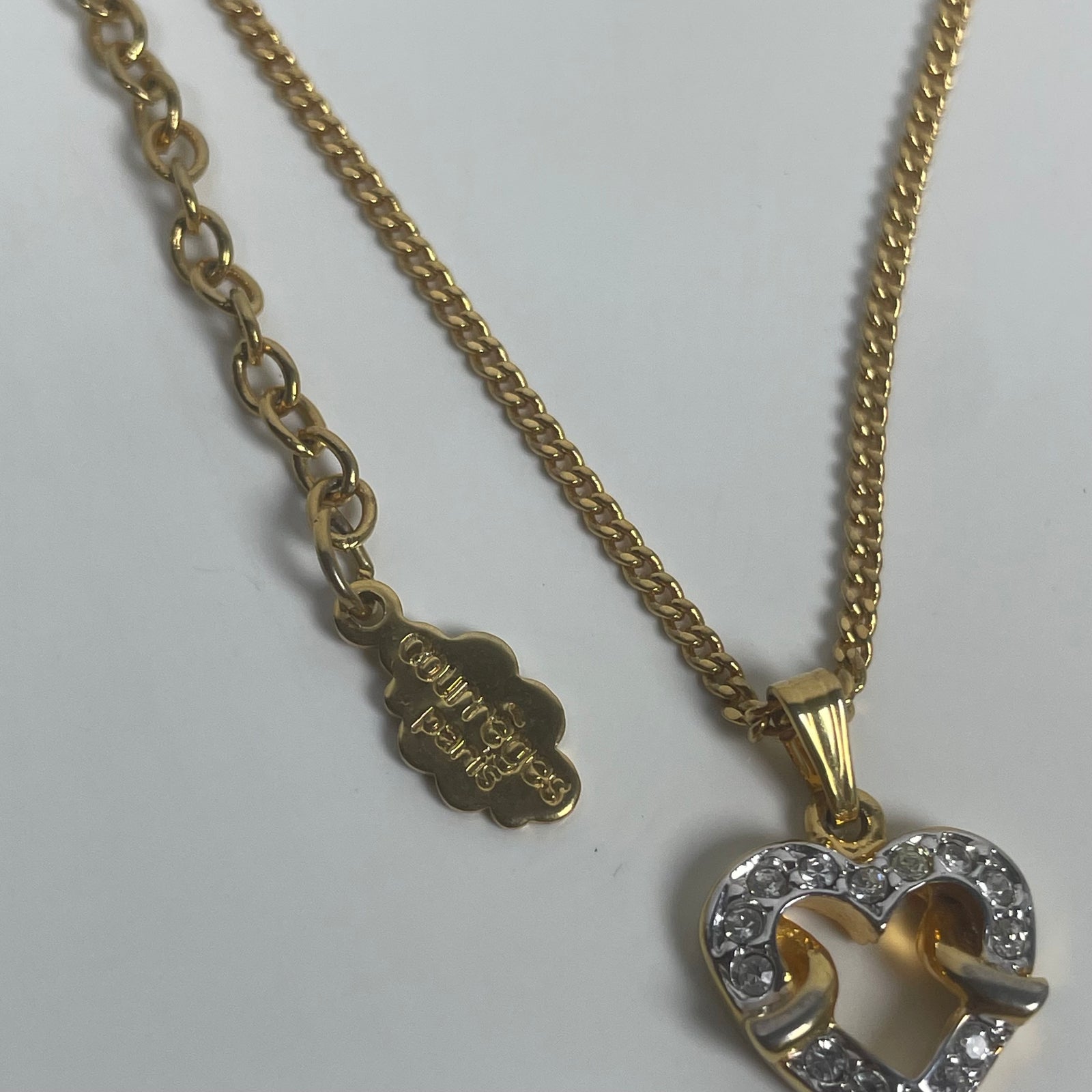 Courreges Ketting hart strass lang