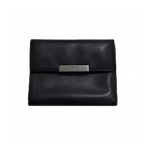 PRADA Portefeuillle noir Prada homme plaque argenté