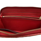 Tom Burch Portefeuille long rouge à relief