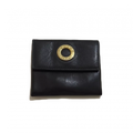 CELINE Porte-monnaie noir Céline & logo or rond