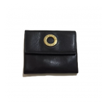 CELINE Porte-monnaie noir Céline & logo or rond