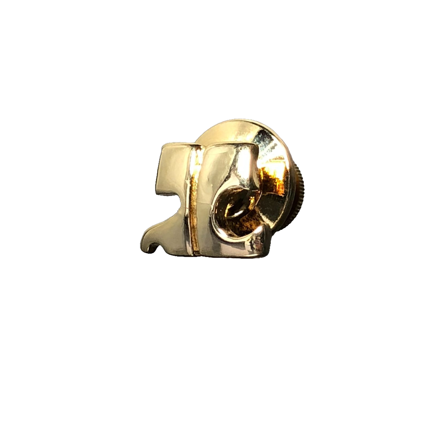 Courreges Pin Gold Vintage Logo Lapel Badge Clutch Back Charm