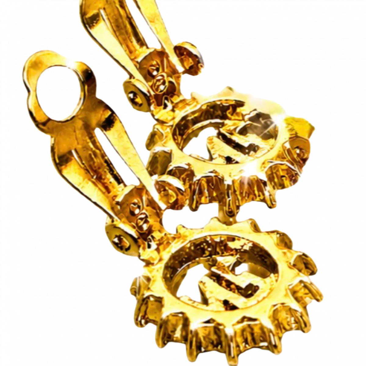 NINA RICCI Boucles d'oreilles Nina Ricci logo NR et strass
