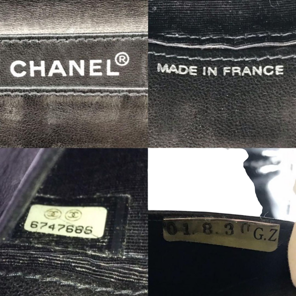 CHANEL Black Patent Leather Chocolate Bar WOC