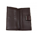 GUCCI Portefeuille long toile GG beige & marron Gucci argenté