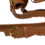 COURRÈGES Sac noé bucket bag bleu marine / camel (avec dustbag)