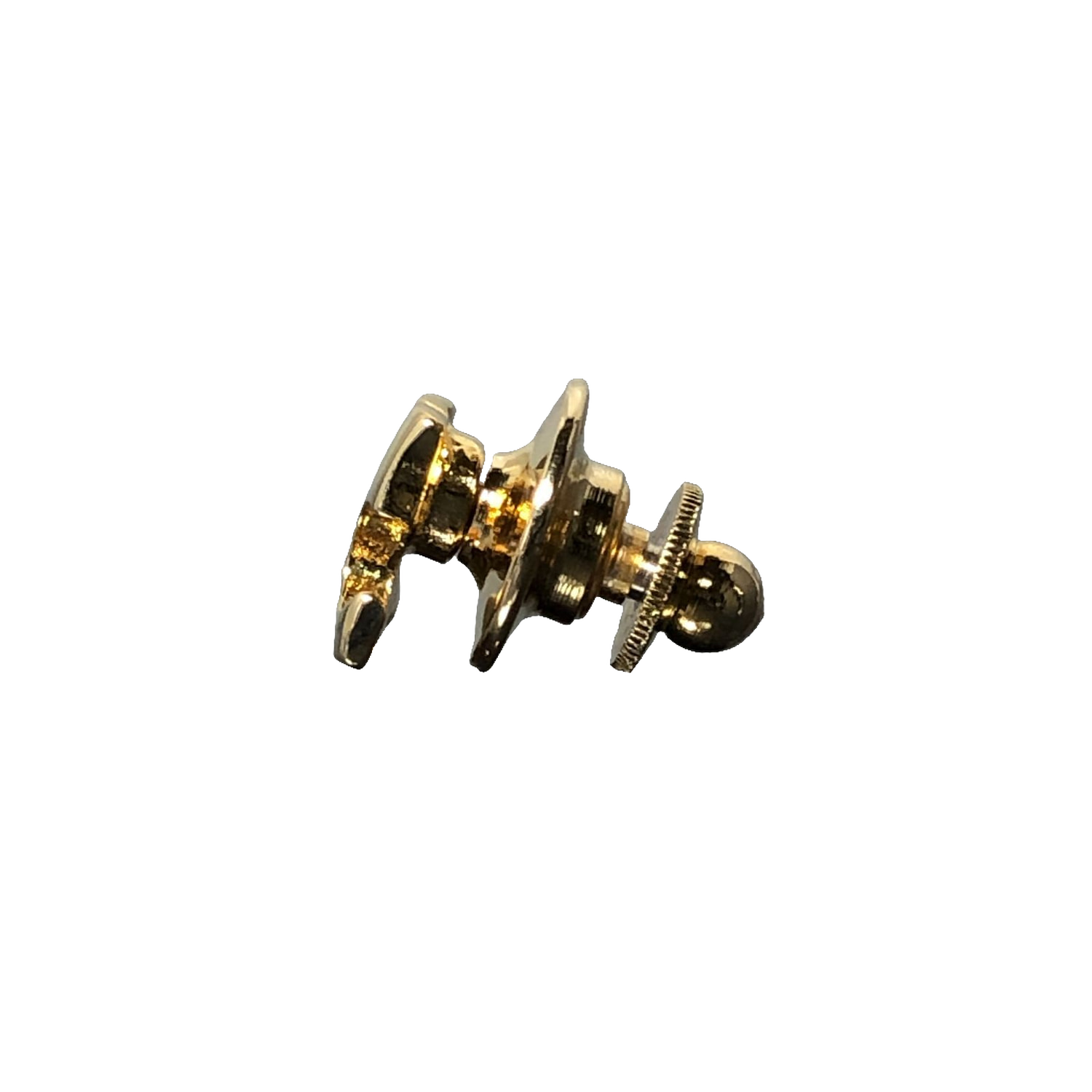 Courreges Pin Gold Vintage Logo Lapel Badge Clutch Back Charm