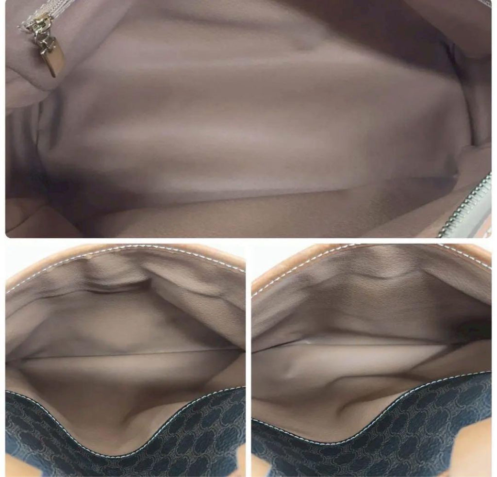CELINE sac boston motif Macadam & logo cuir