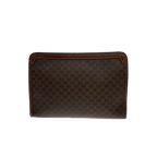 CELINE Pochette Céline macadam et cuir cognac