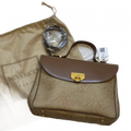 NINA RICCI Sac bandoulière taupe et bijouterie doré avec bandoulière et dustbag