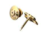 Courreges Pin Gold Vintage Logo Lapel Badge Clutch Back Charm