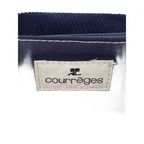 COURRÈGES sac velour bleu marine anse carré