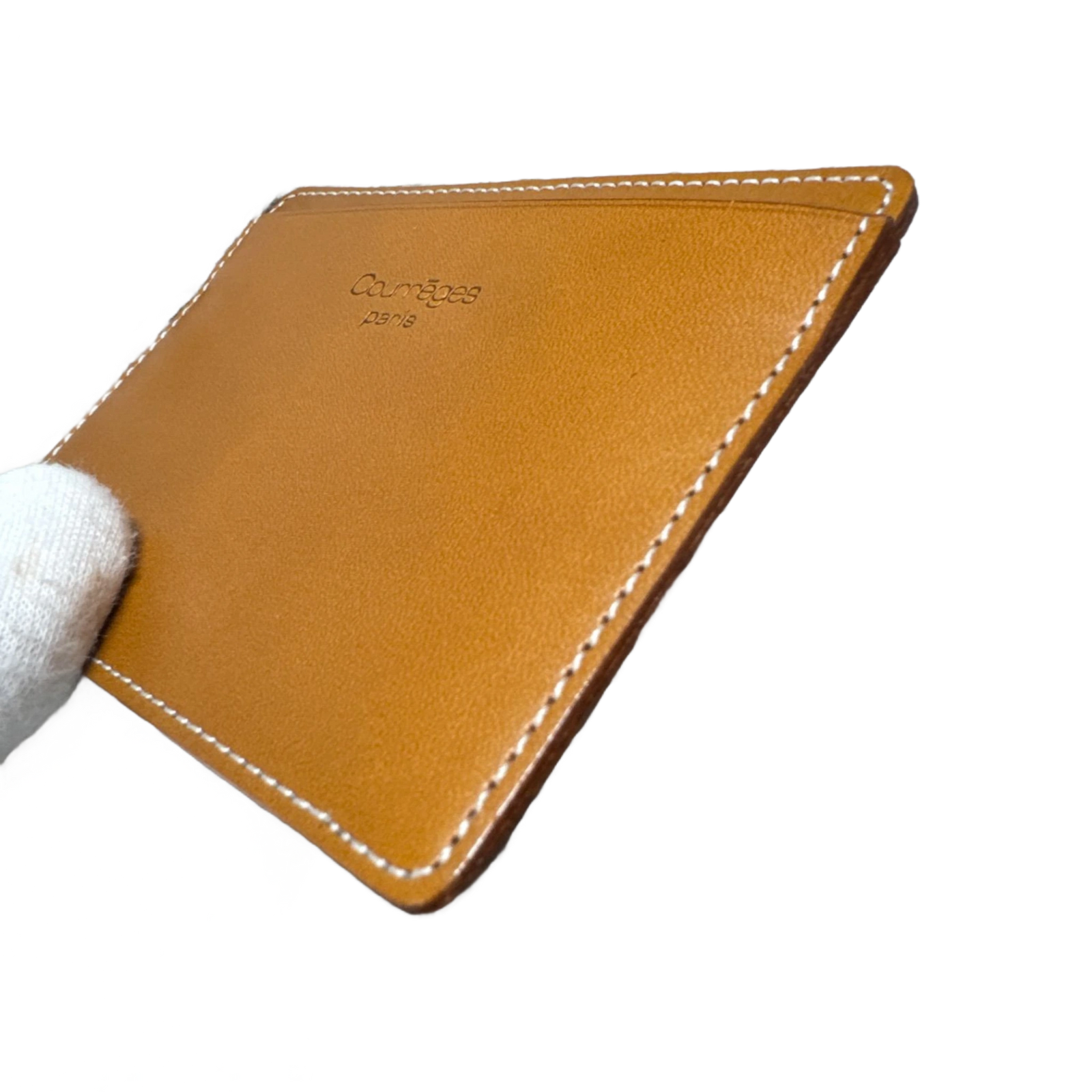 COURRÈGES Porte-carte cuir marron unisex