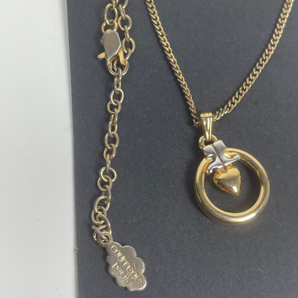 Courreges Heart Ring Necklace