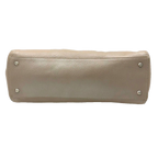 UNGARO Grand sac souple cuir grainé beige taupe logo U