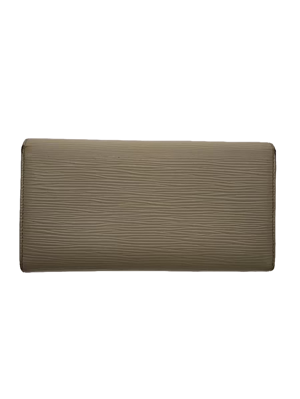 LOUIS VUITTON Portefeuille long Sarah cuir Épi beige quincaillerie dorée