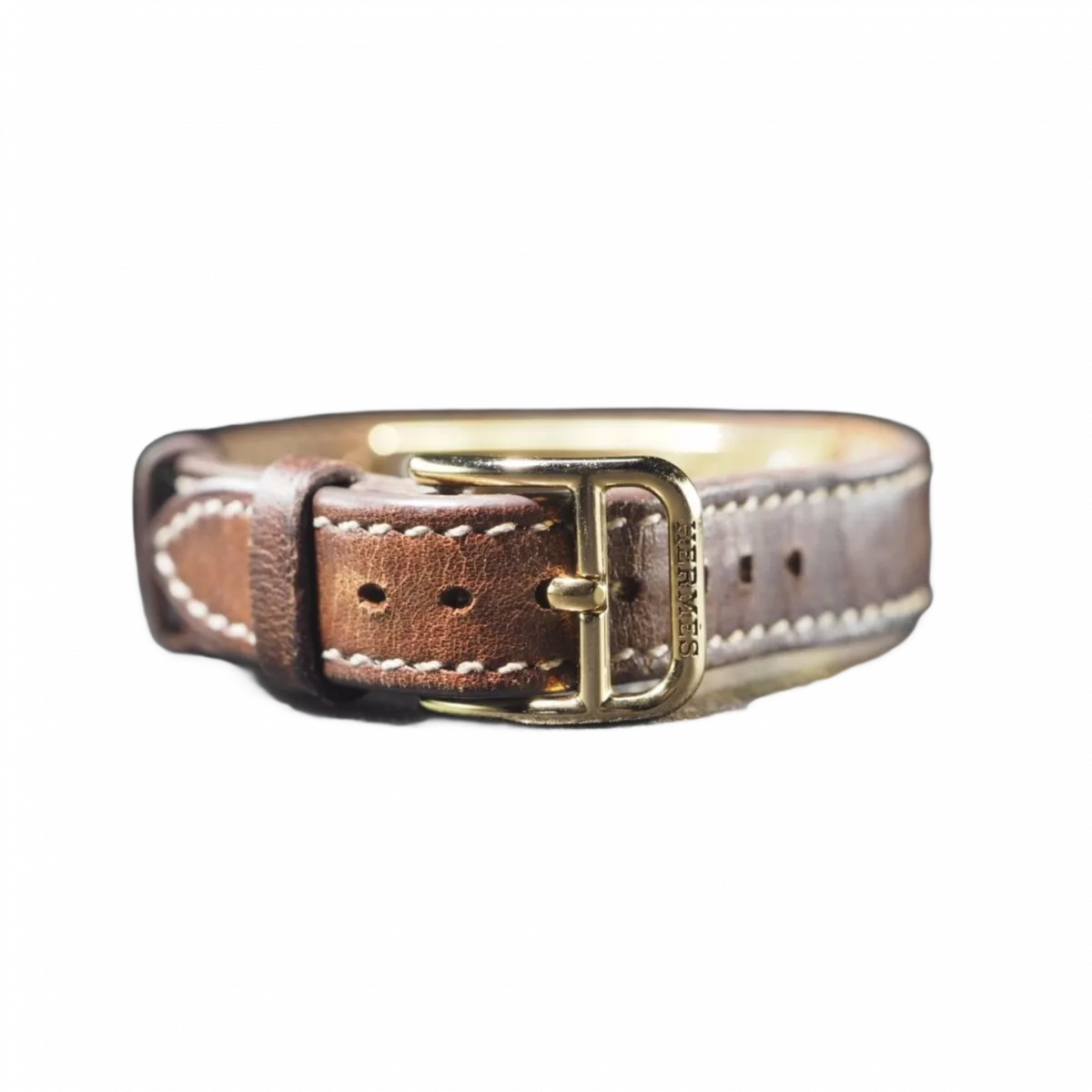HERMÈS Montre HERMÈS Kelly  avec boite Quartz GP/bracelet cuir d'origine avec cadenas