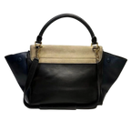 CELINE Sac Trapeze noir & avant beige wbandoulliere