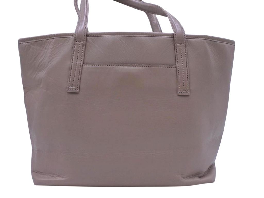 Ungaro Grey Leather Tote Bag
