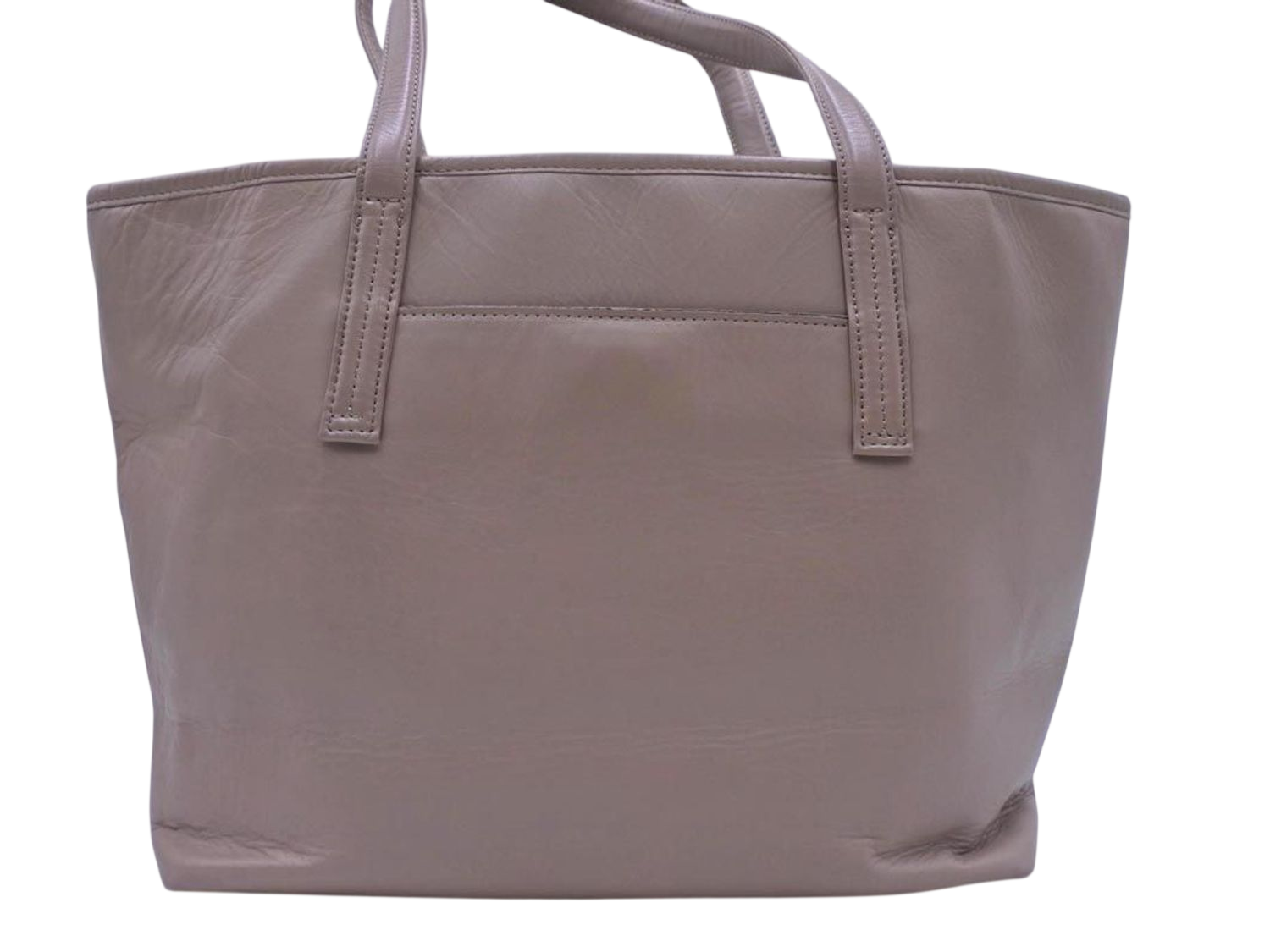 Ungaro Grey Leather Tote Bag
