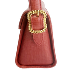 UNGARO Sac en cuir rouge, finitions dorées, rouge