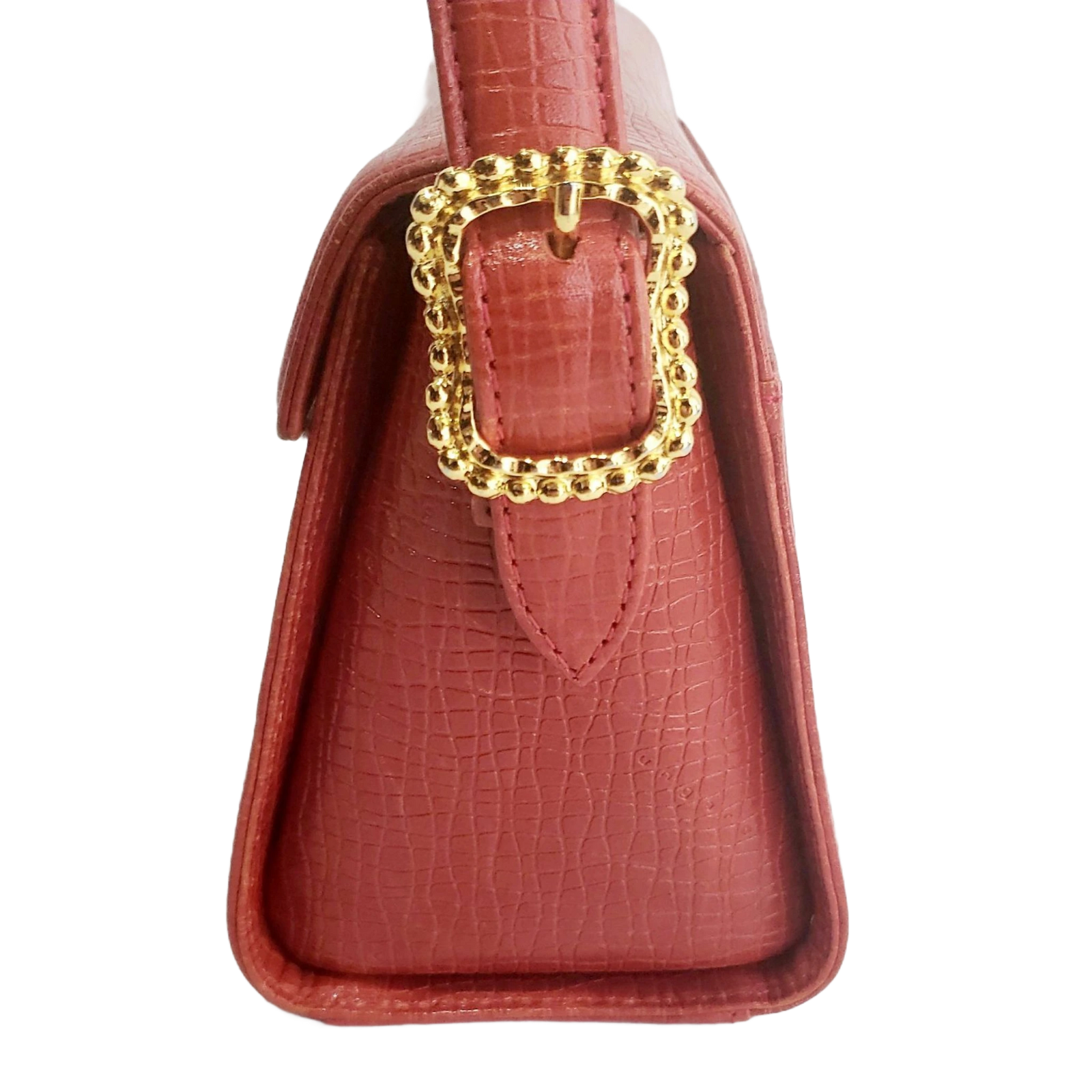 UNGARO Sac en cuir rouge, finitions dorées, rouge