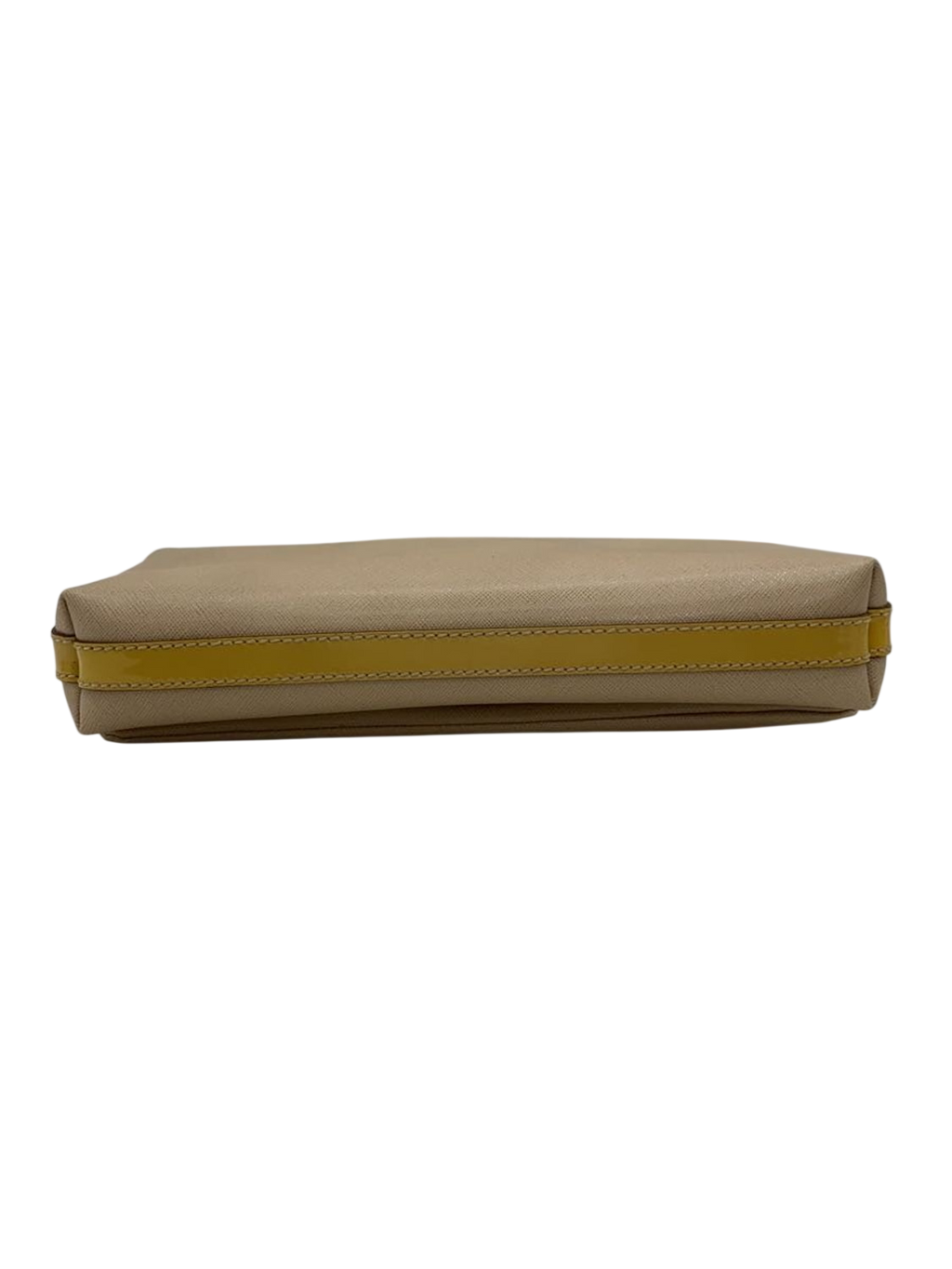 SALVATORE FERRAGAMO Sac pochette chaîne cuir saffiano beige nœud Vara