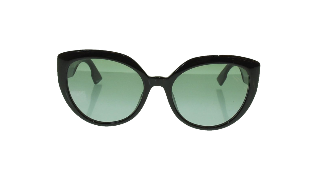 Christian Dior Sunglasses Black Cat-eye Gold CD Logo DDiorF Italy