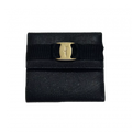 FERRAGAMO Portefeuille noeud Vara noir & bijouterie doré Ferragammo