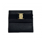 FERRAGAMO Portefeuille noeud Vara noir & bijouterie doré Ferragammo
