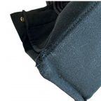 HERMÈS Fourre-tout gris/noir avec bandes GM