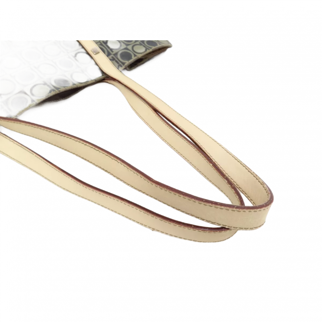 FERRAGAMO Sac fourre-tout Salvatore Ferragamo en vinyle marron logo ferragamo monogramé