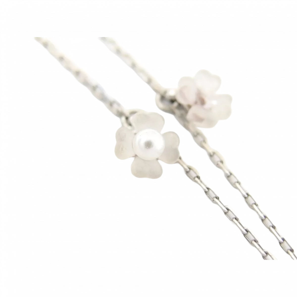 COURRÈGES LOTX2 Collier Courreges or et argent perles vendu à l'unité