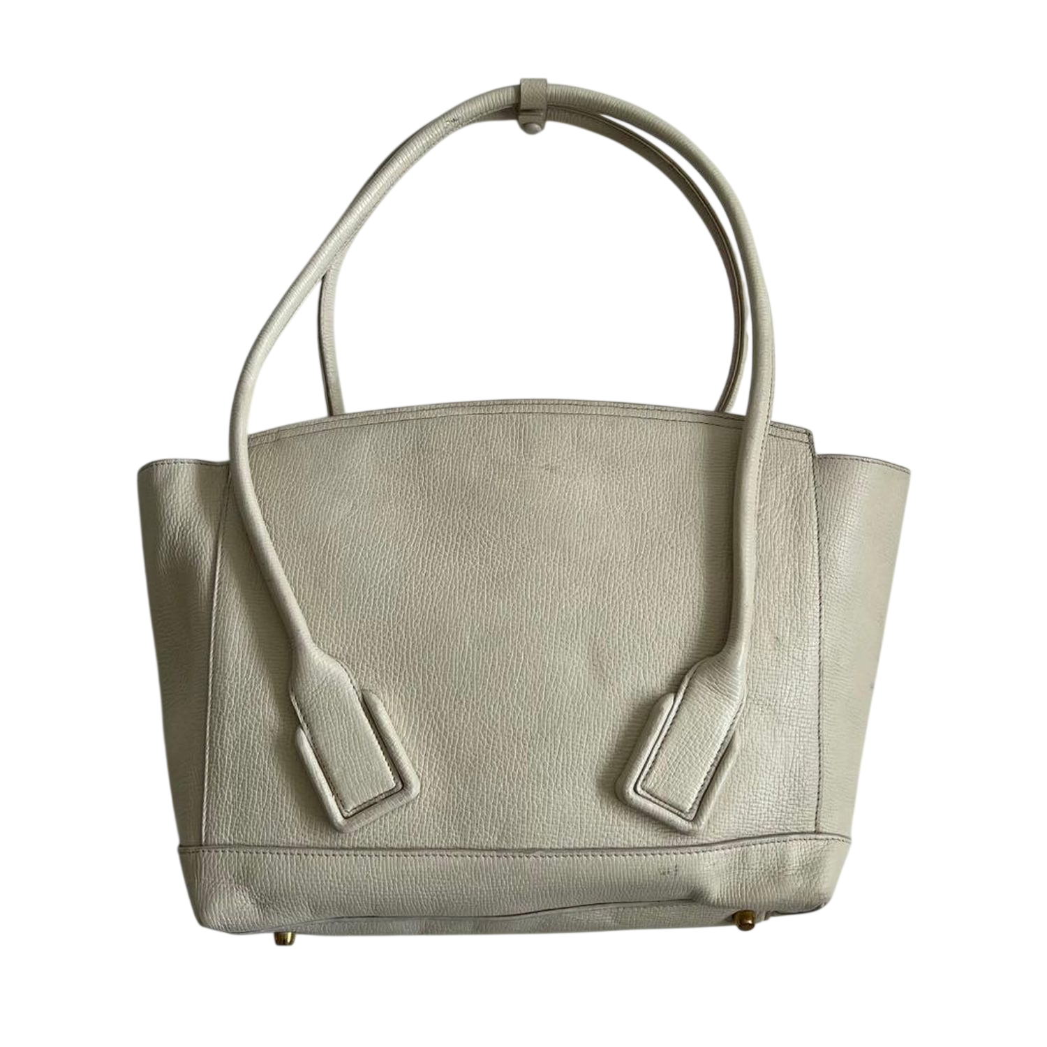 Bottega Veneta Cream Grained Leather Tote Bag