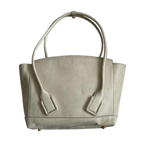 Bottega Veneta Cream Grained Leather Tote Bag