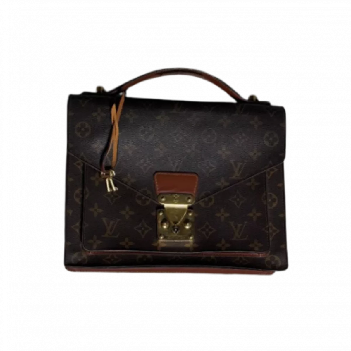 LOUIS VUITTON Monceau PM porte-documents à fermoir laiton, poignée
