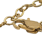 Courreges Gold Tone AC Logo Pendant Necklace