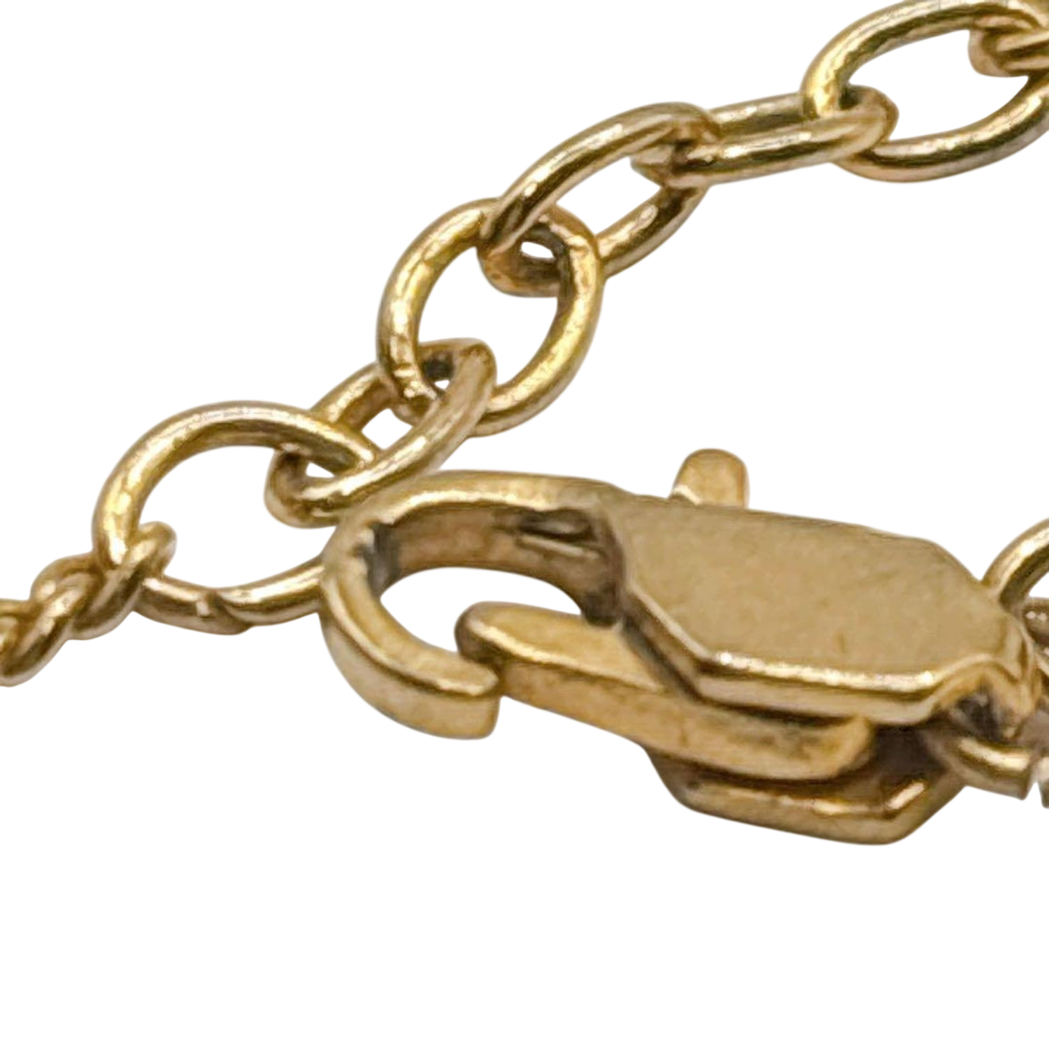 Courreges Gold Tone AC Logo Pendant Necklace