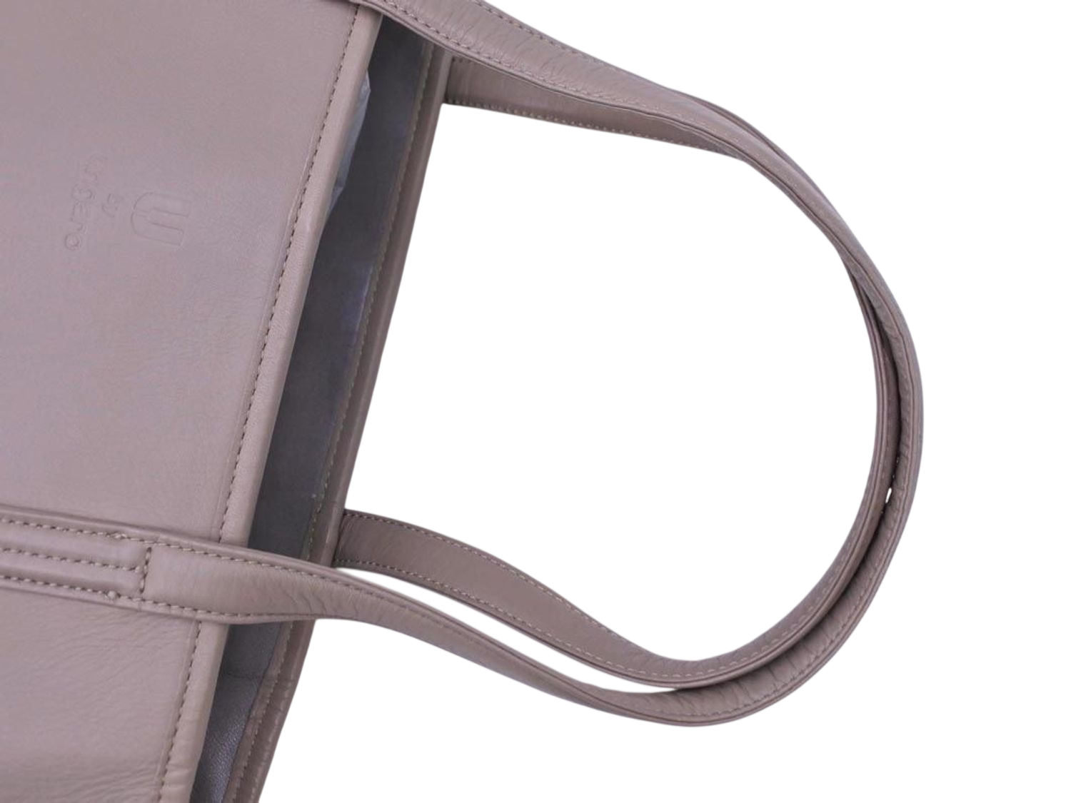 Ungaro Grey Leather Tote Bag