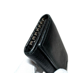 Salvatore Ferragamo Black Textured Leather Key Case